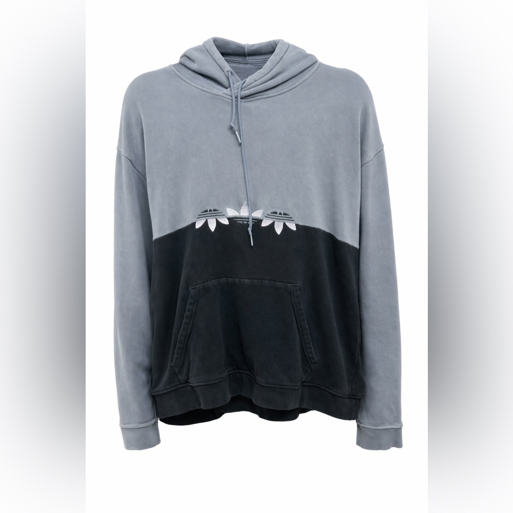 adidas Two-Tone Gray and Black Pullover Hoodie